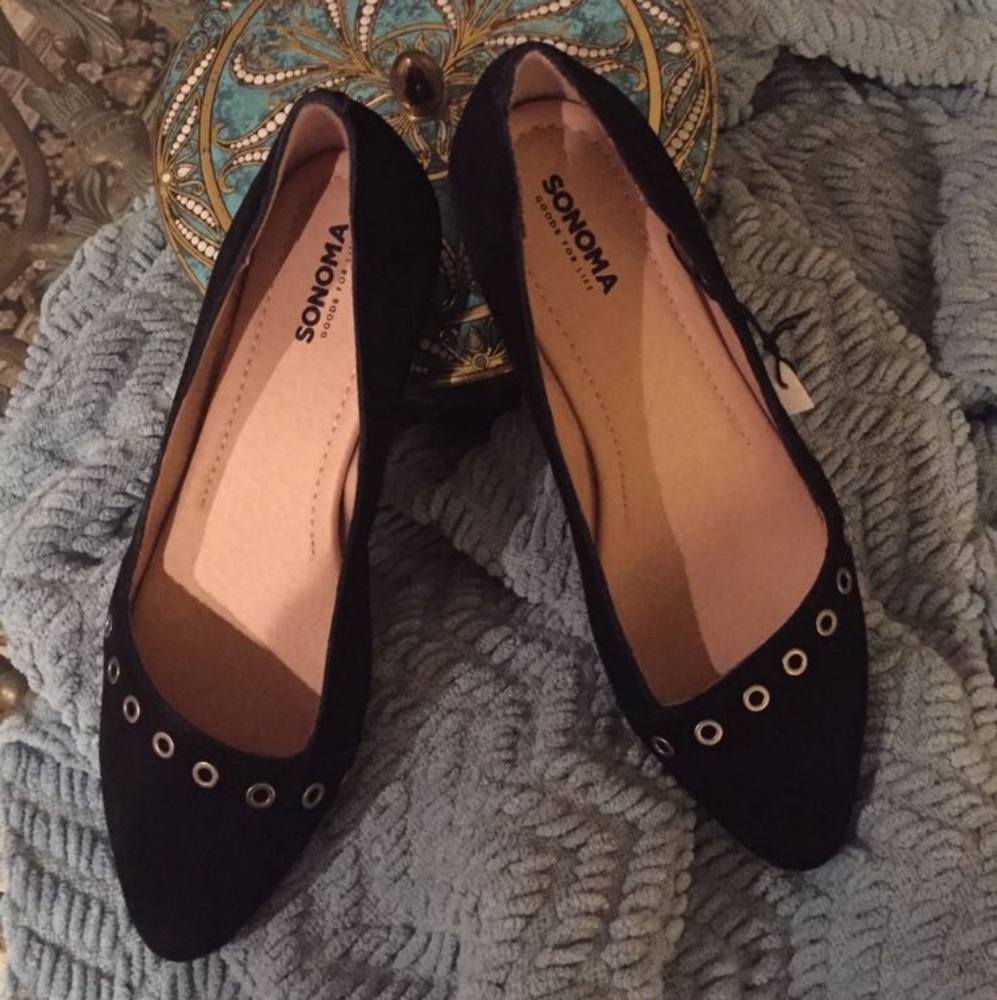 Black Suede Flats